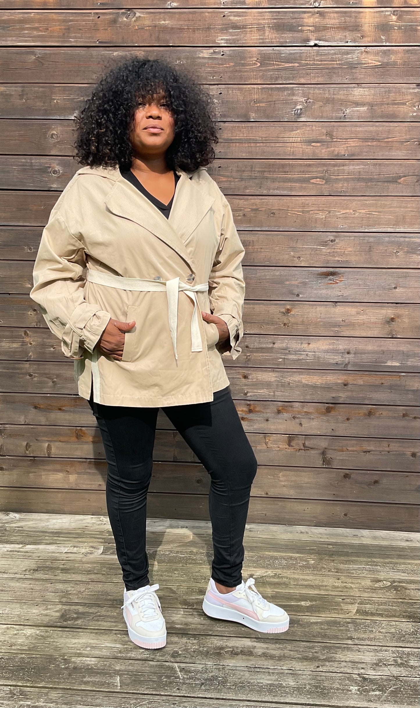 TRENCH COAT CEINTURE BEIGE "ON PARLE DE VOUS" JUDE - Destockality