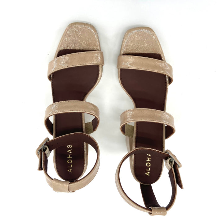 Sandales ALOHAS cuir taupe