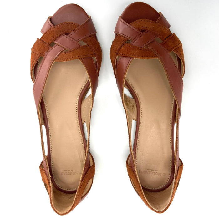 ballerines cuir marron