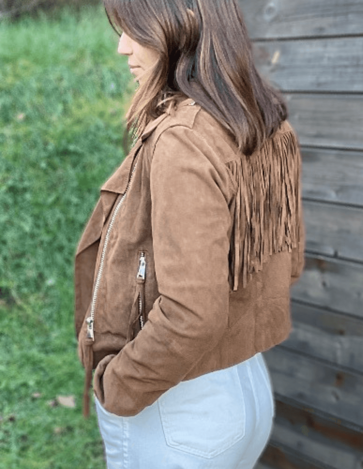 VESTE OAKWOOD ZUNA COGNAC CUIR - Destockality