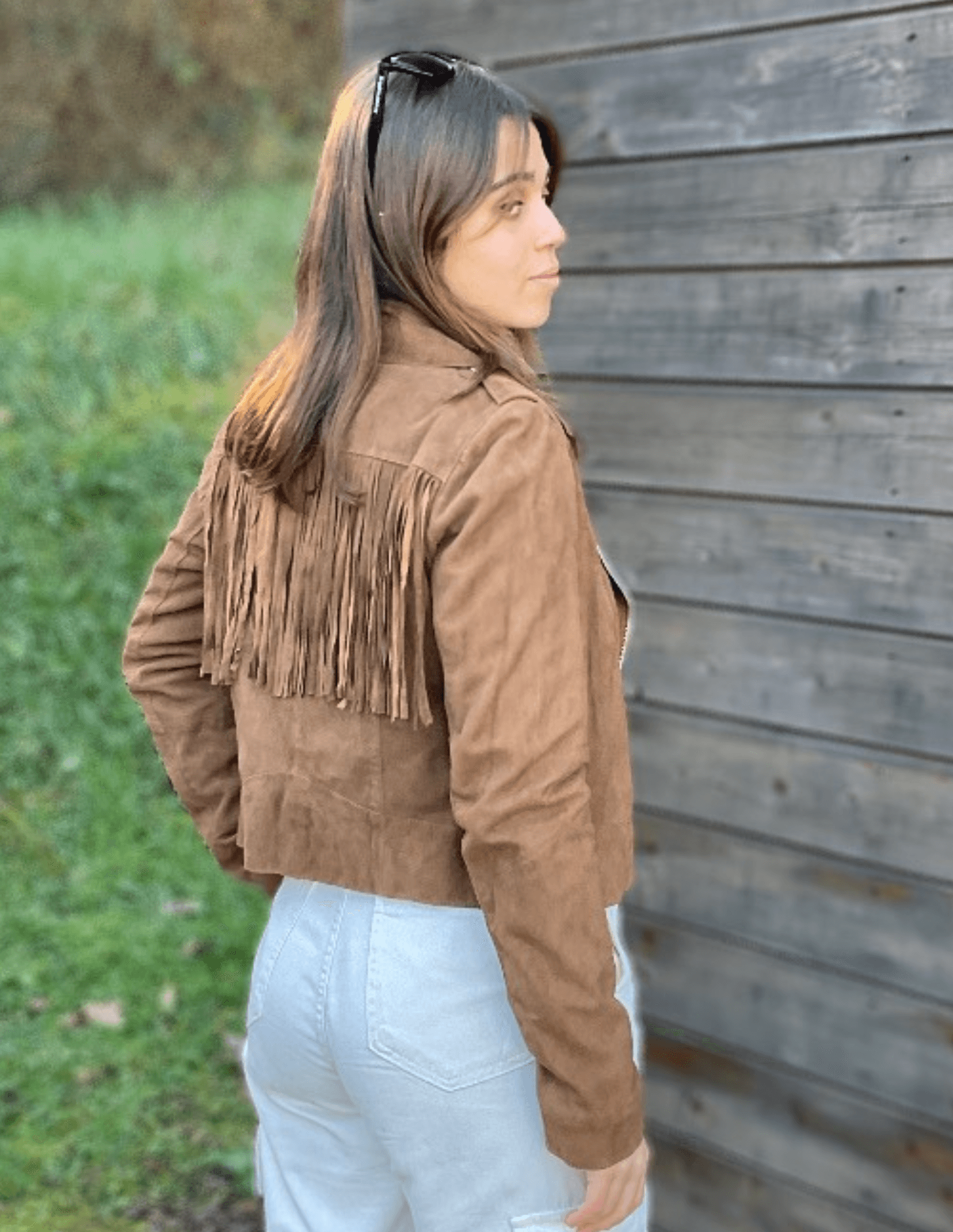 VESTE OAKWOOD ZUNA COGNAC CUIR - Destockality